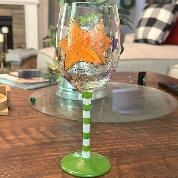 mo mo panache Large Wine Glass NWOT